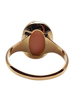 10K Yellow Gold Cameo Ring Size 4.5 #25668