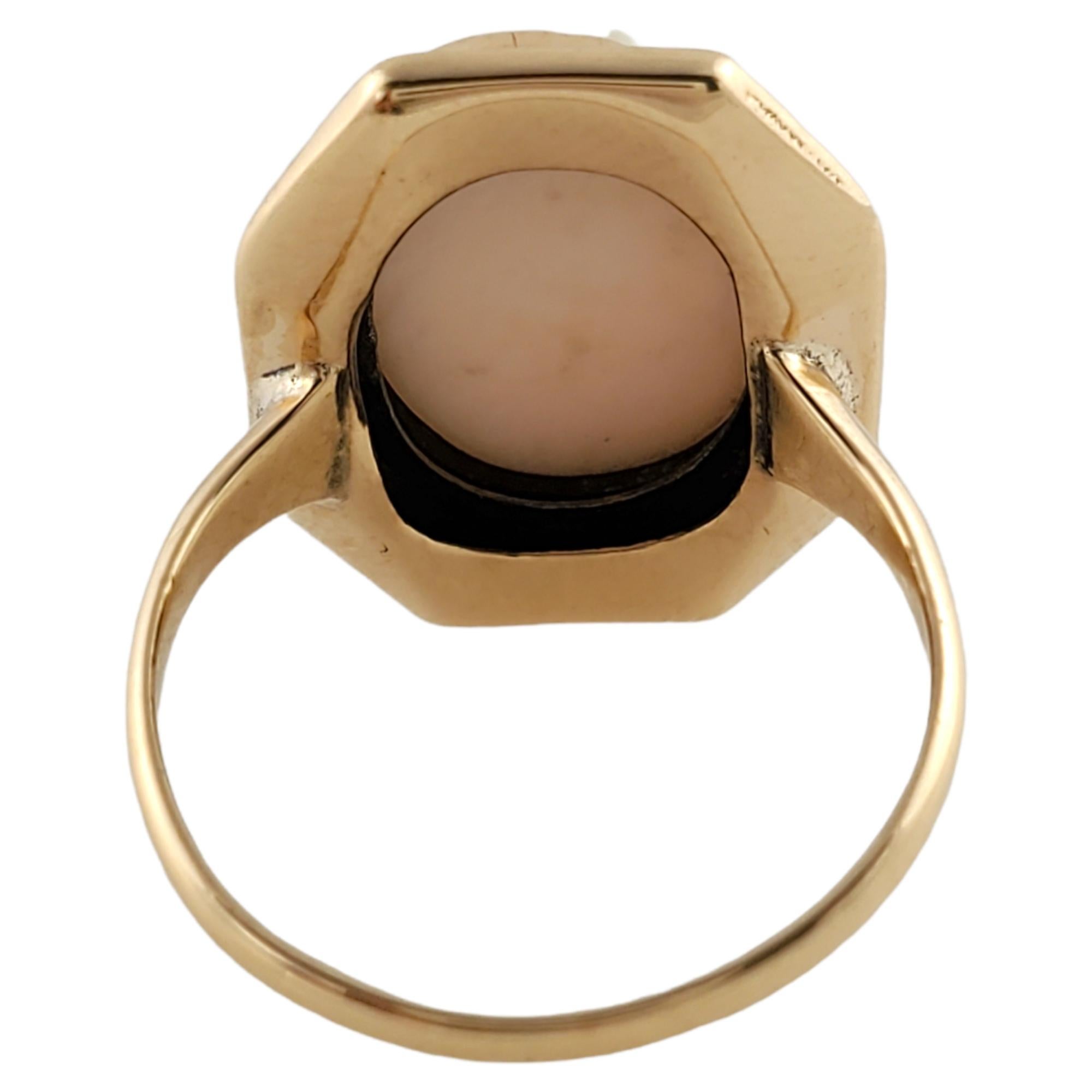 10k Yellow Gold Cameo Ring For Sale 1