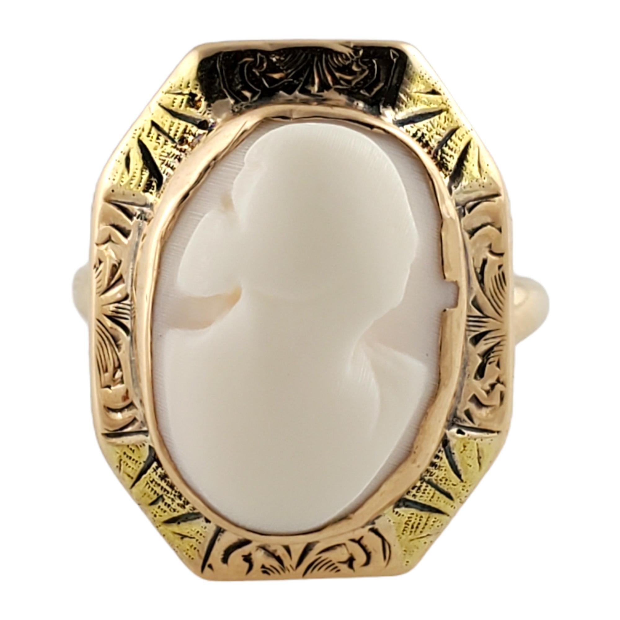 10k Yellow Gold Cameo Ring For Sale 2