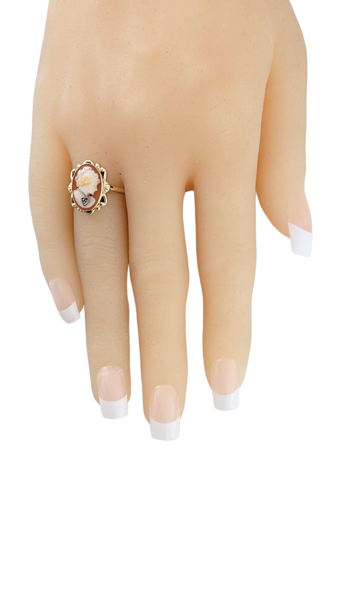 10K Yellow Gold Cameo Ring Size 6 #15054 2