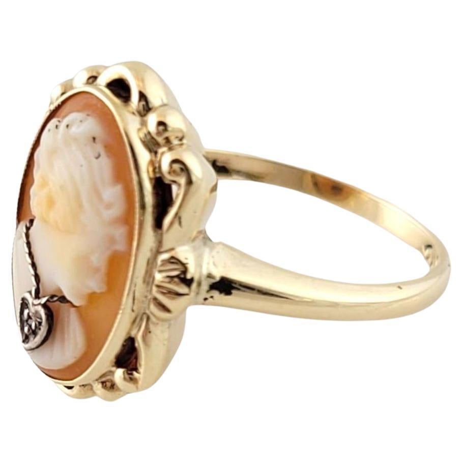 10K Yellow Gold Cameo Ring Size 6 #15054