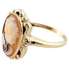 10K Yellow Gold Cameo Ring Size 6 #15054
