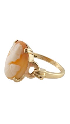 10K Yellow Gold Cameo Ring Size 6 #16155