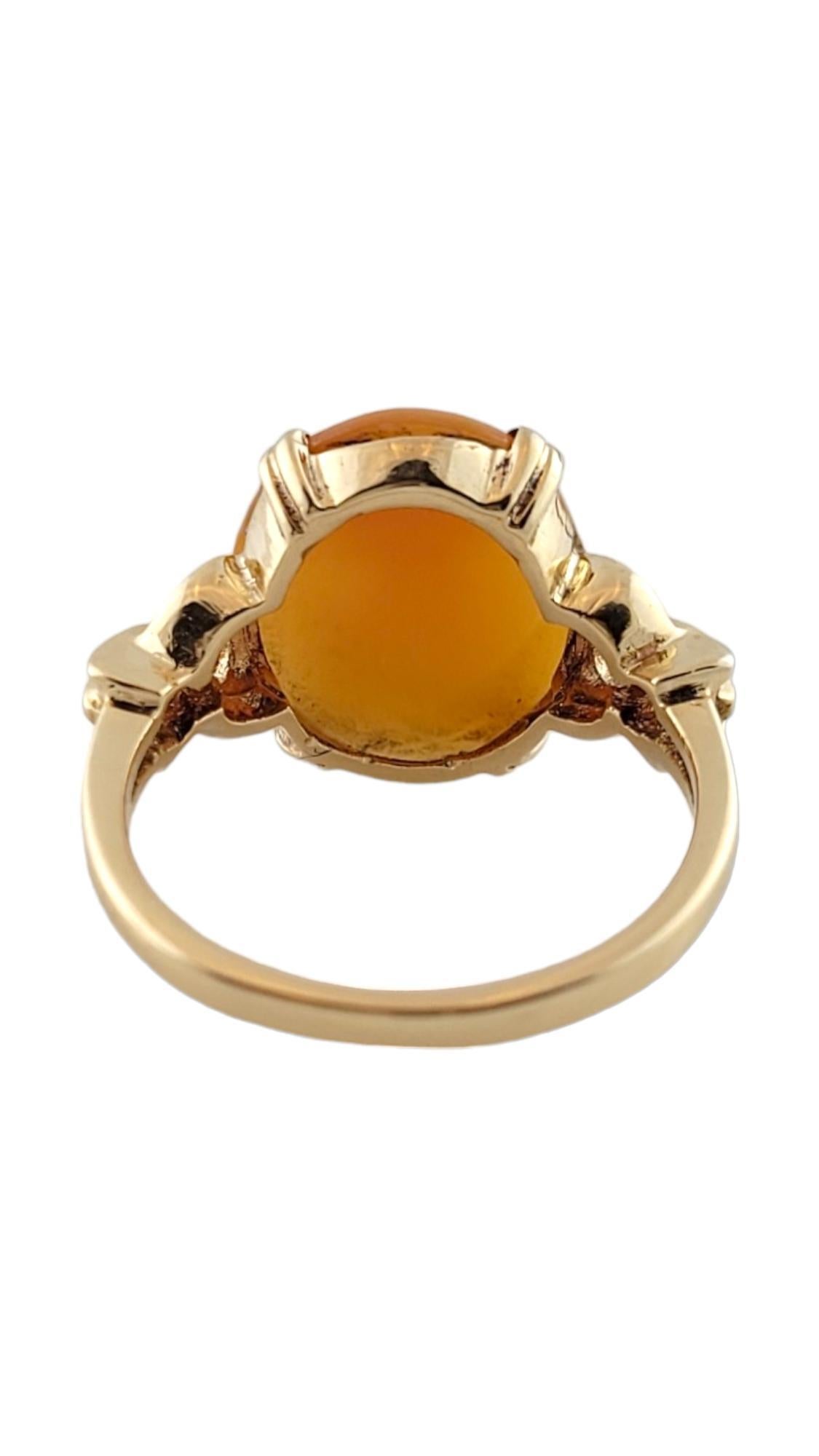 Women's 10K Yellow Gold Cameo Ring Size 6 #16155 For Sale