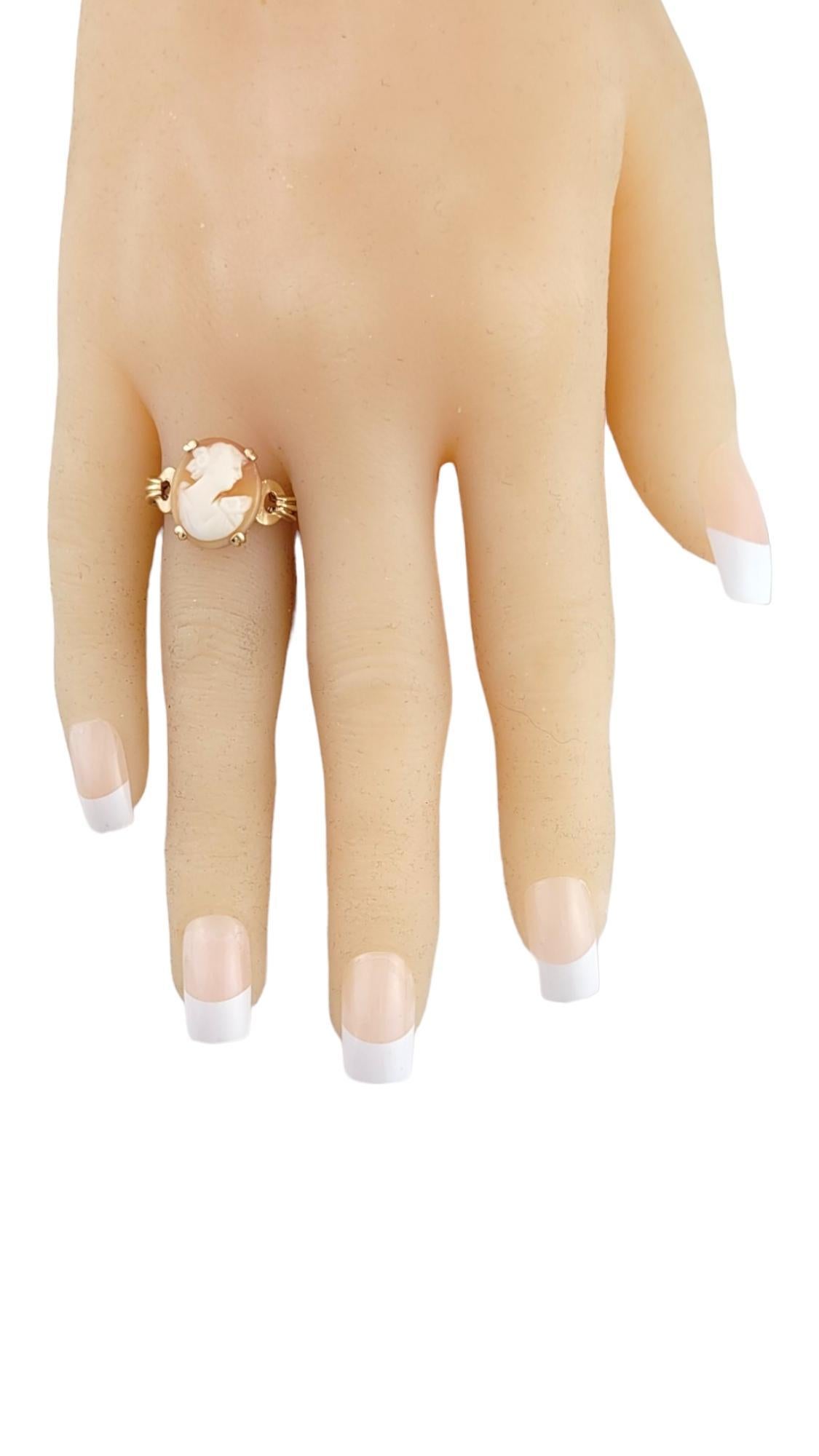 10K Yellow Gold Cameo Ring Size 6 #16155 For Sale 3