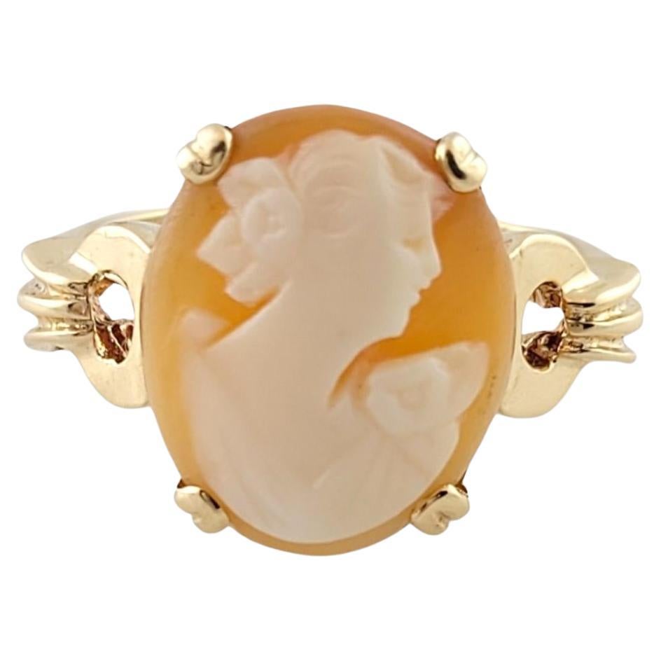 10K Yellow Gold Cameo Ring Size 6 #16155 For Sale