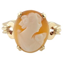 10K Yellow Gold Cameo Ring Size 6 #16155