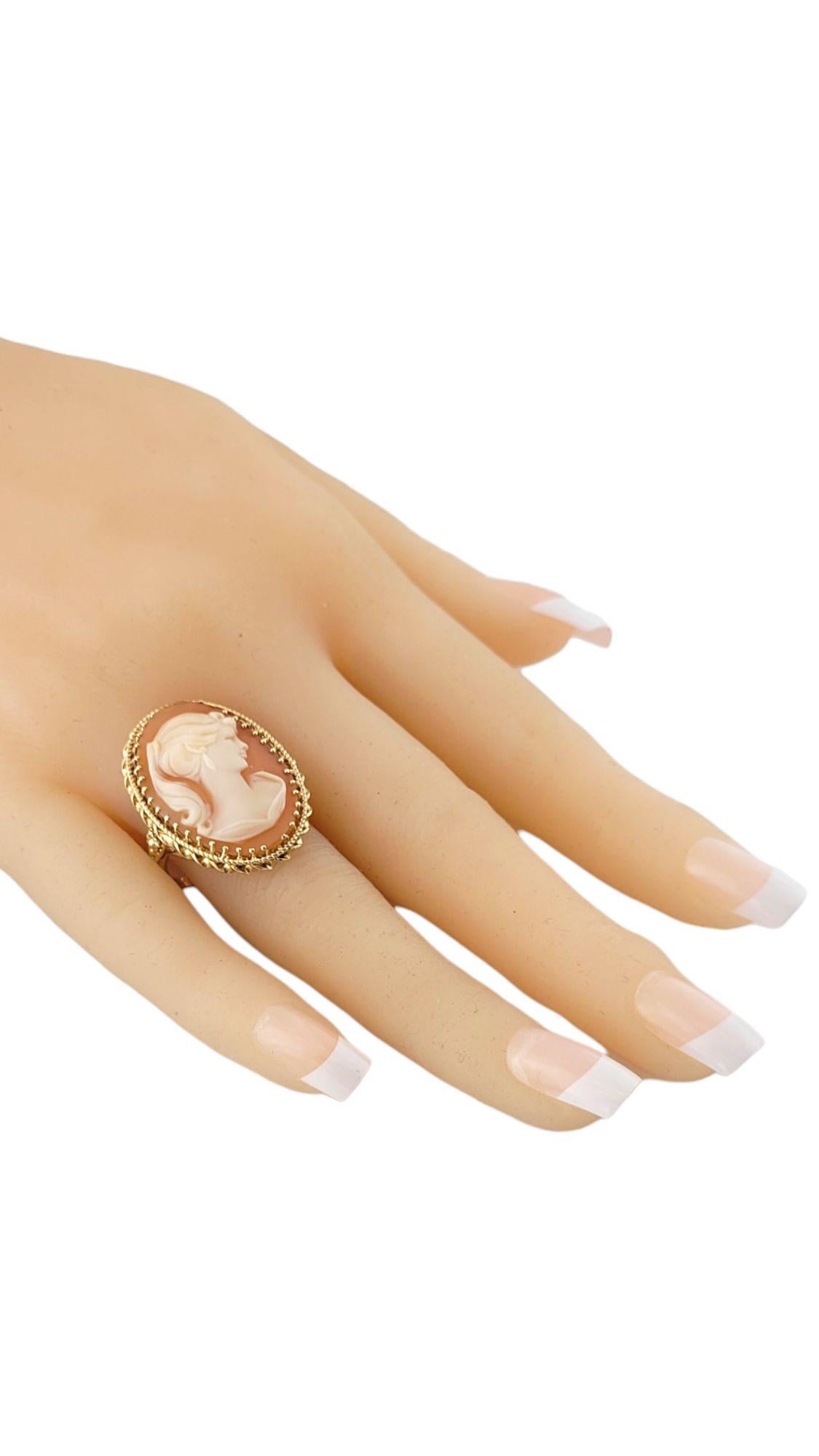 10K Yellow Gold Cameo Ring Size 8 3/4 #14571 For Sale 3