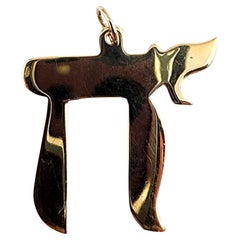 10K Yellow Gold Chai Pendant #22511
