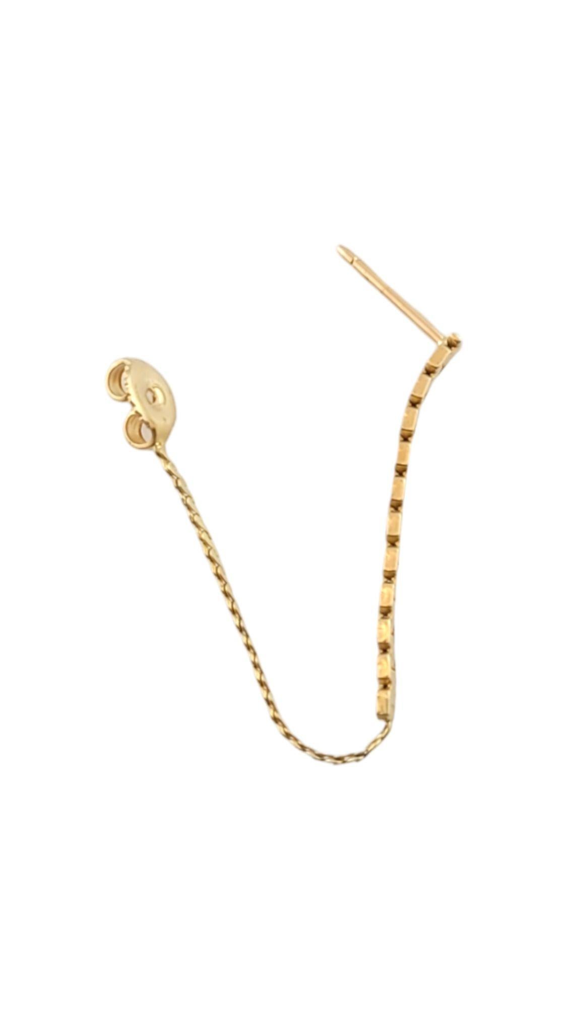 Women's 10K Yellow Gold Chain Dangle Earrings #14315 For Sale