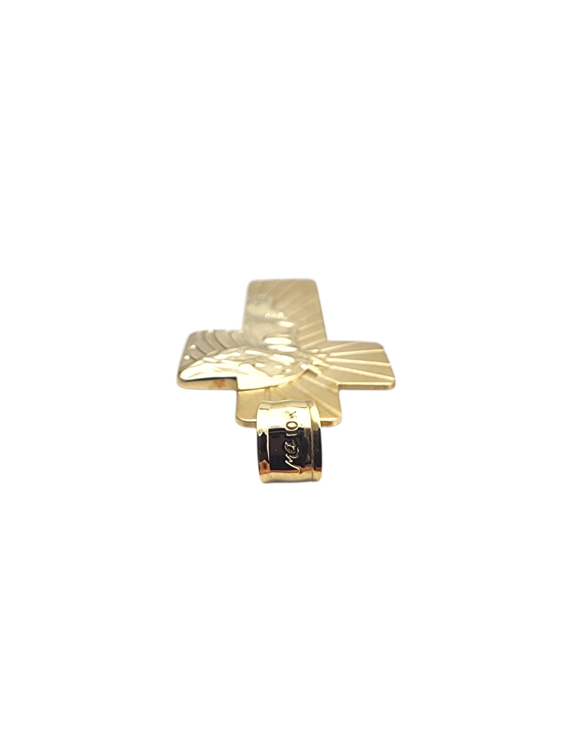 10K Gelbgold Christus-Kreuz-Anhänger #22894 Damen im Angebot