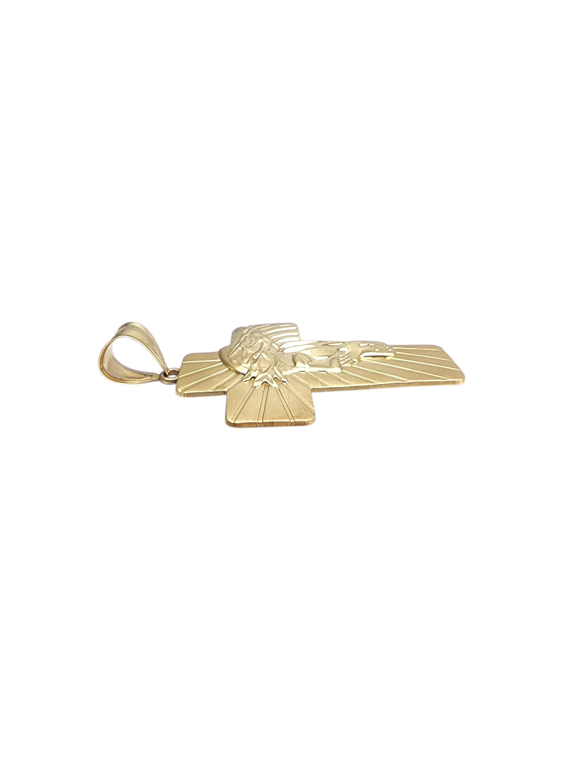 10K Gelbgold Christus-Kreuz-Anhänger #22894 im Angebot 1