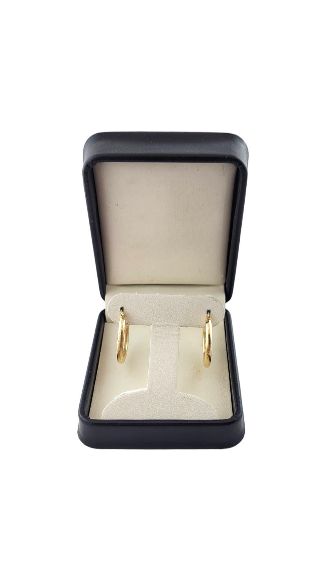 10K Yellow Gold Circle Hoop Earrings #16781 For Sale 6