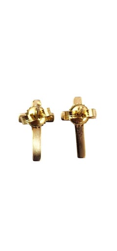 10K Gelbgold Kreuz Ohrstecker #24368