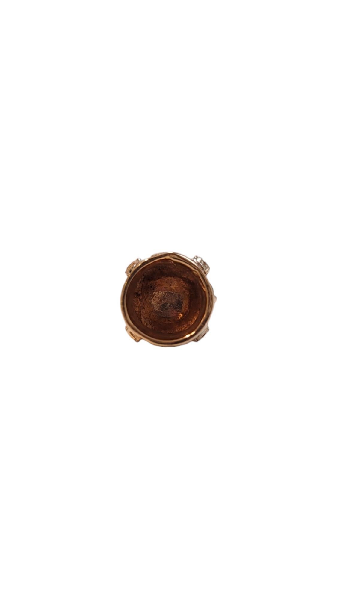 10K Yellow Gold Crown Charm #20550 In Good Condition For Sale In Washington Depot, CT