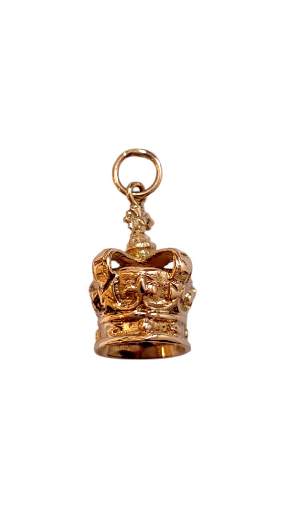 Women's 10K Yellow Gold Crown Charm #20550 For Sale