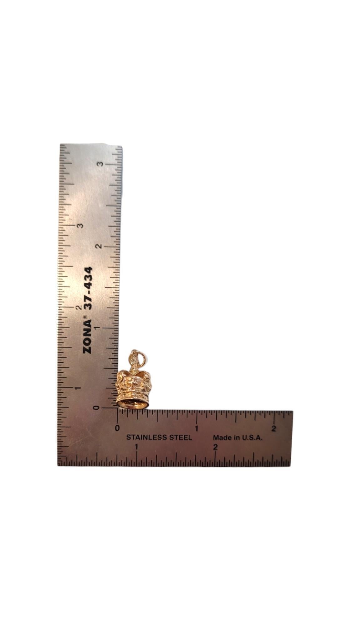 10K Yellow Gold Crown Charm #20550 For Sale 2