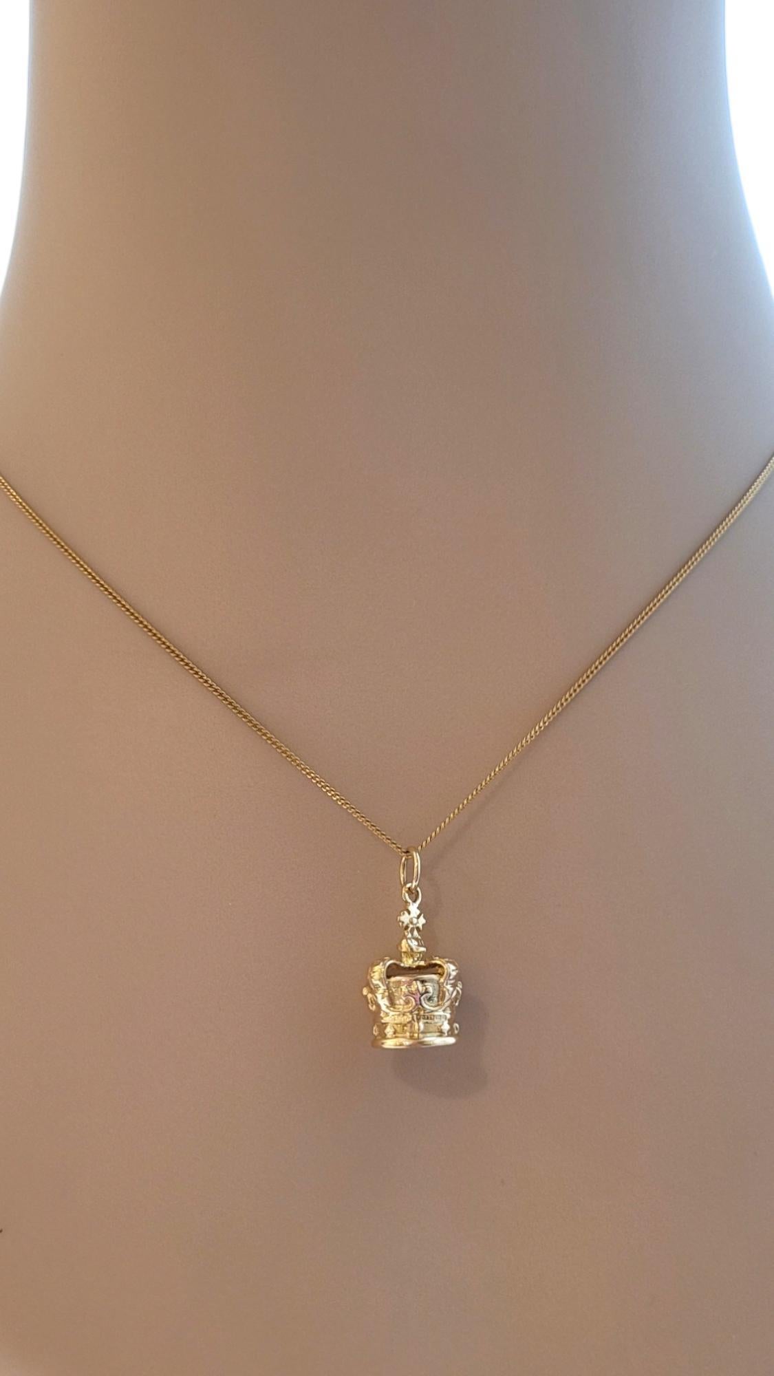 10K Yellow Gold Crown Charm #20550 For Sale 3