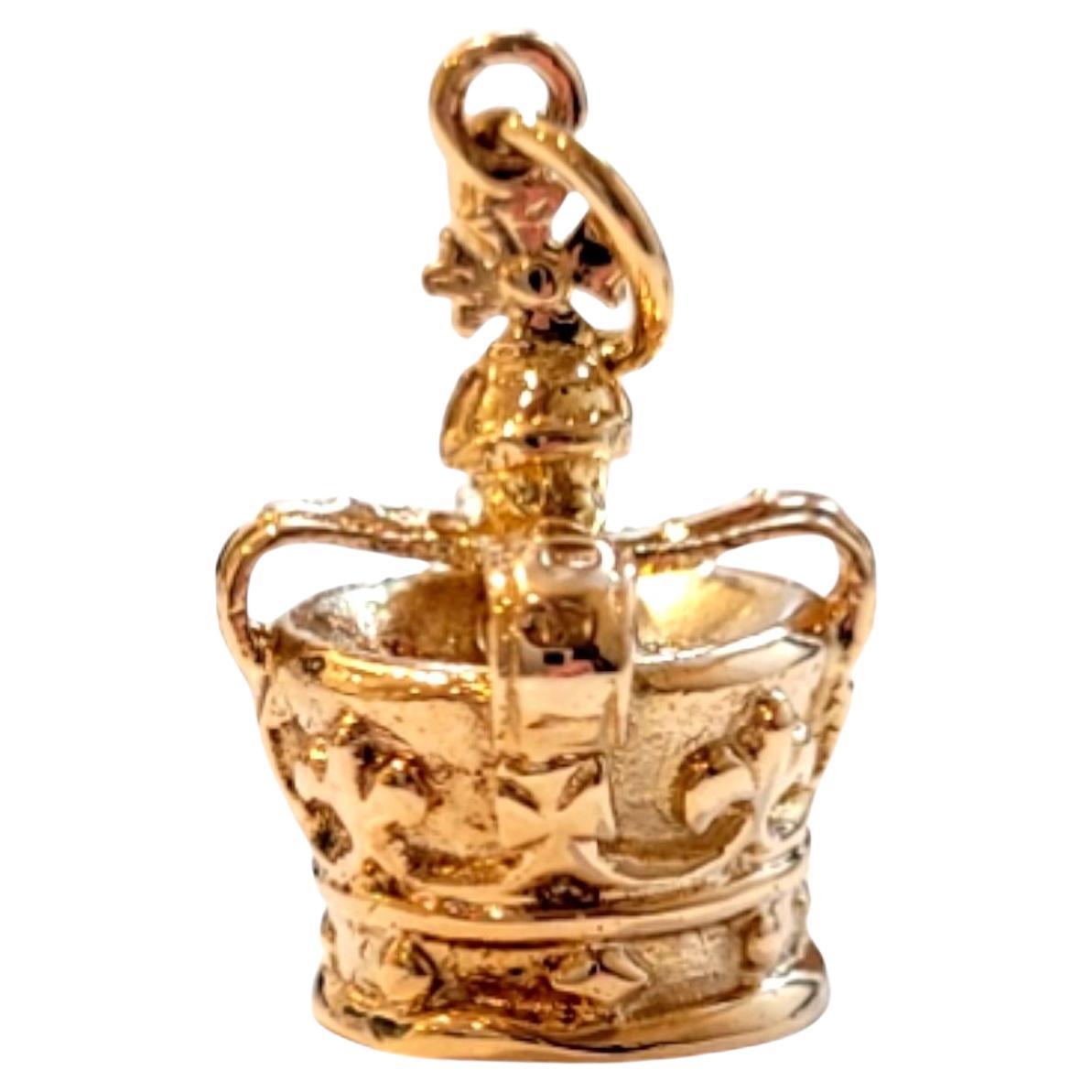 10K Yellow Gold Crown Charm #20550
