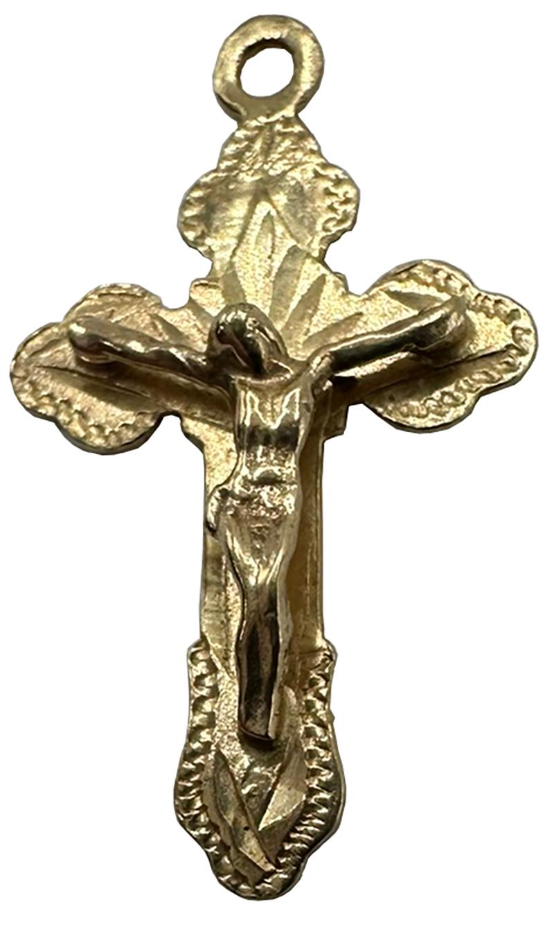 10K Yellow Gold Crucifix Charm In Good Condition For Sale In Jacksonville, FL