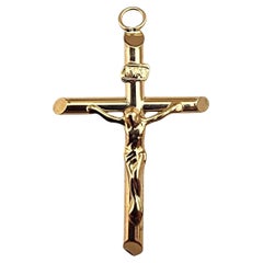 10K Yellow Gold Crucifix Pendant #22364
