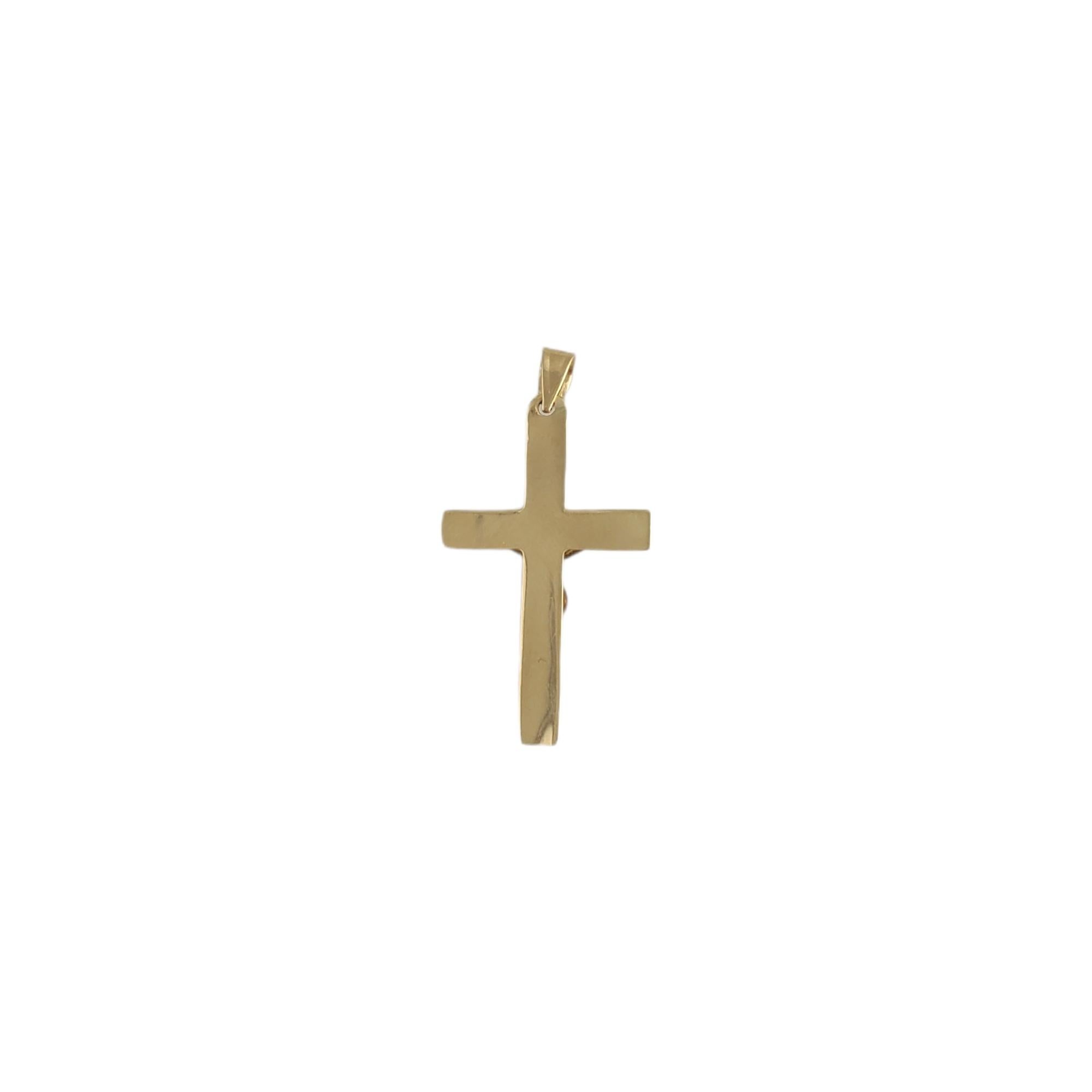 14K Yellow Gold Crucifix 

You'll love this beautiful 10K yellow gold crucifix!

Size: 17.60mm X 31.74mm

Weight: 0.7gr / 0.4dwt

Hallmark: 10K RL 

Very good condition, professionally polished.

Will come packaged in a gift box and will be shipped