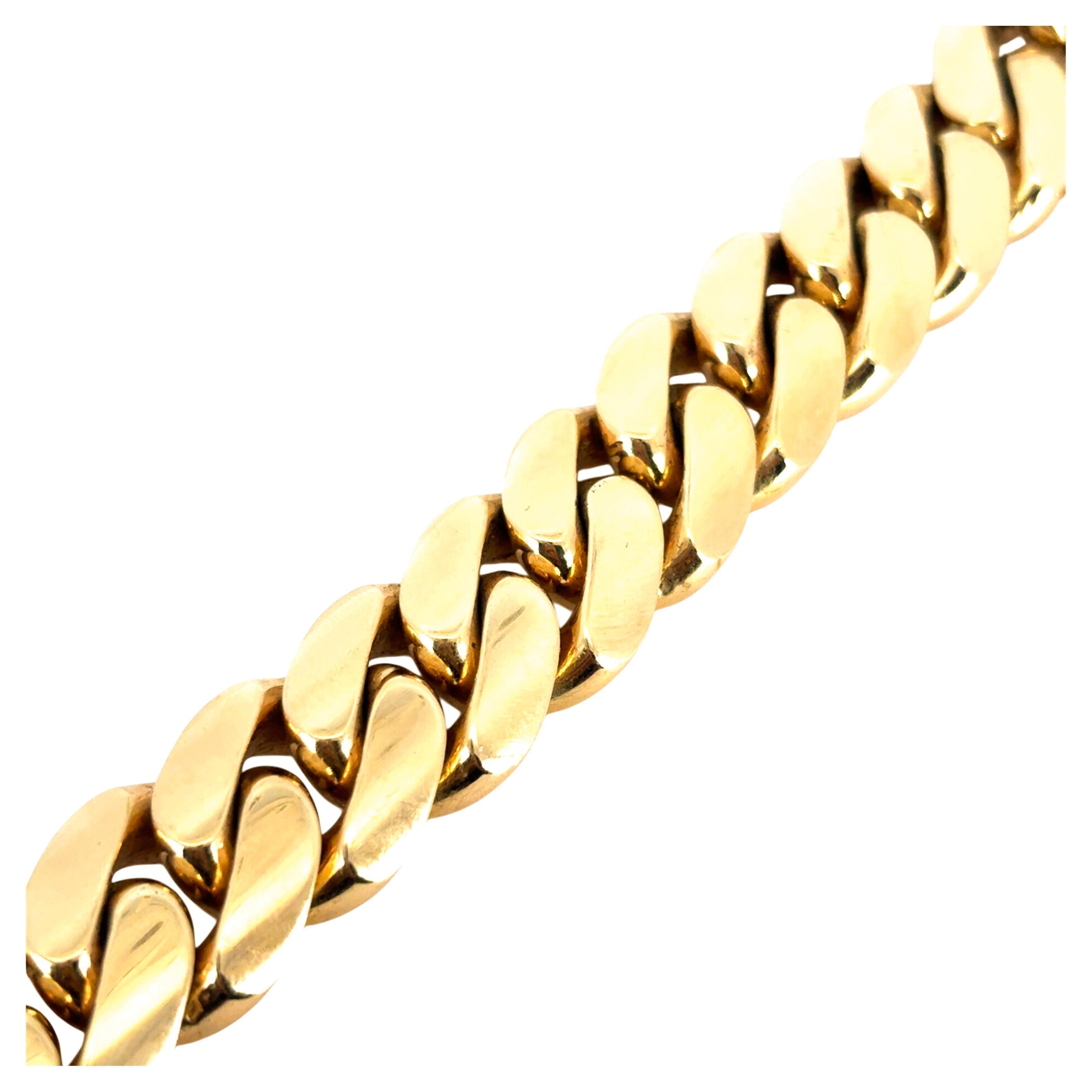 10k Yellow Gold Cuban Chain Link Bracelet