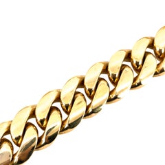 10k Yellow Gold Cuban Chain Link Necklace with 6.3 ctw Diamond Box Clasp