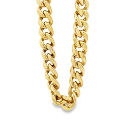 10k Yellow Gold Cuban Link Chain 20 Inch Necklace