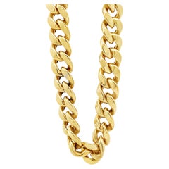 10k Yellow Gold Cuban Link Chain 20 Inch Necklace