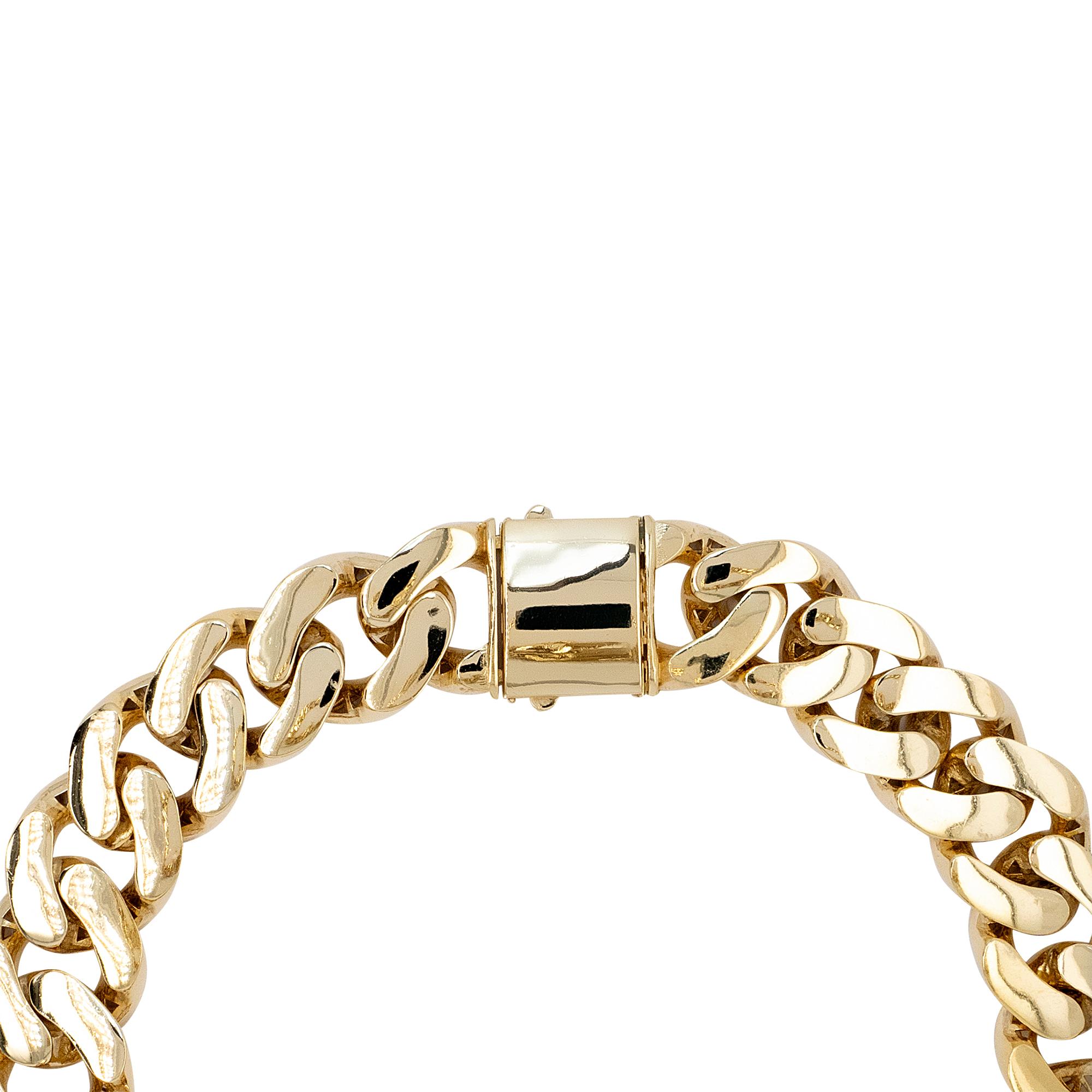 Women's 10k Yellow Gold Custom Link Jumbo Light Chain Necklace For Sale