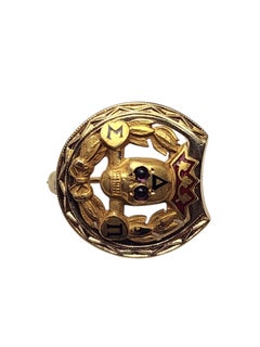10K Yellow Gold Delta Sigma Pi Fraternity Pin #25708