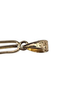10K Gelbgold Diamant und Perle Lavaliere Anhänger #23806