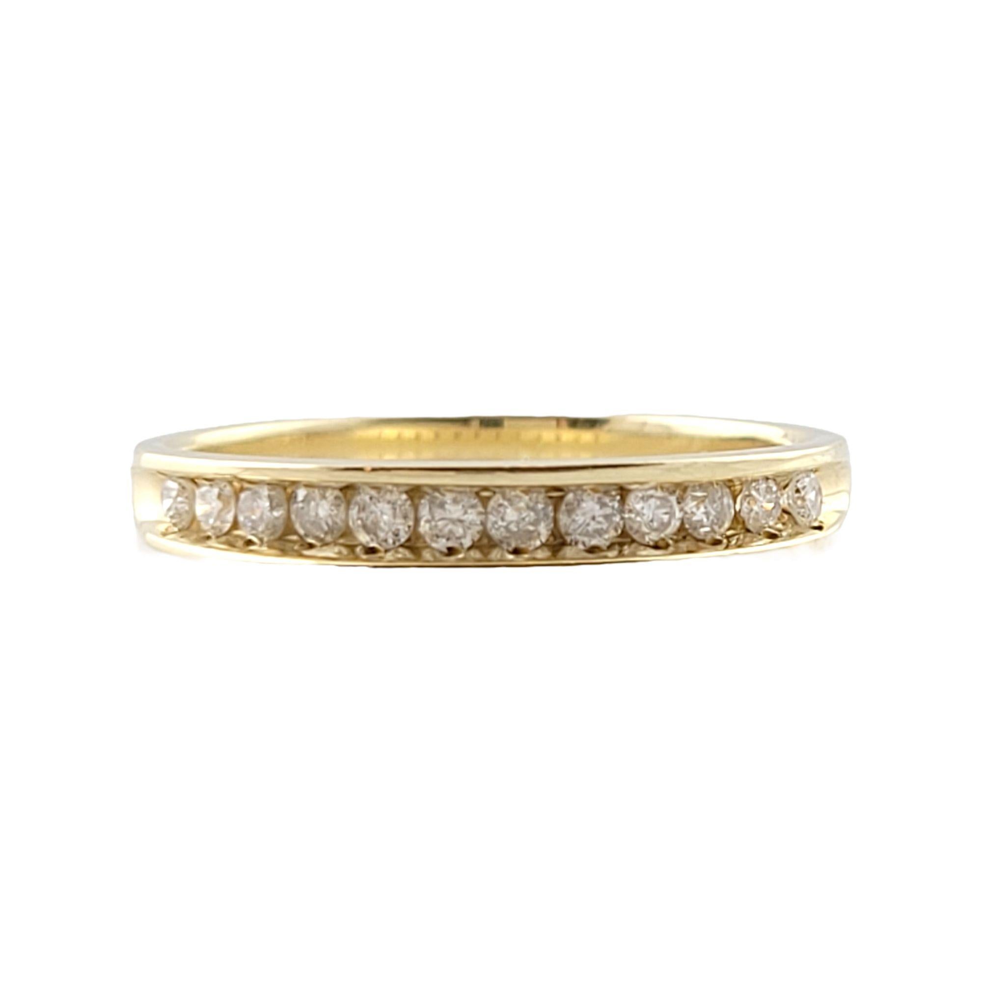 Round Cut 10k Yellow Gold Diamond Band For Sale