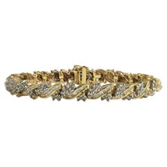 10K Yellow Gold Diamond Bracelet 3.00ct