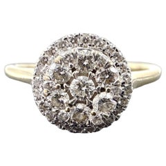 10K Yellow Gold Diamond Cluster Ring – 0.50ct Total Weight