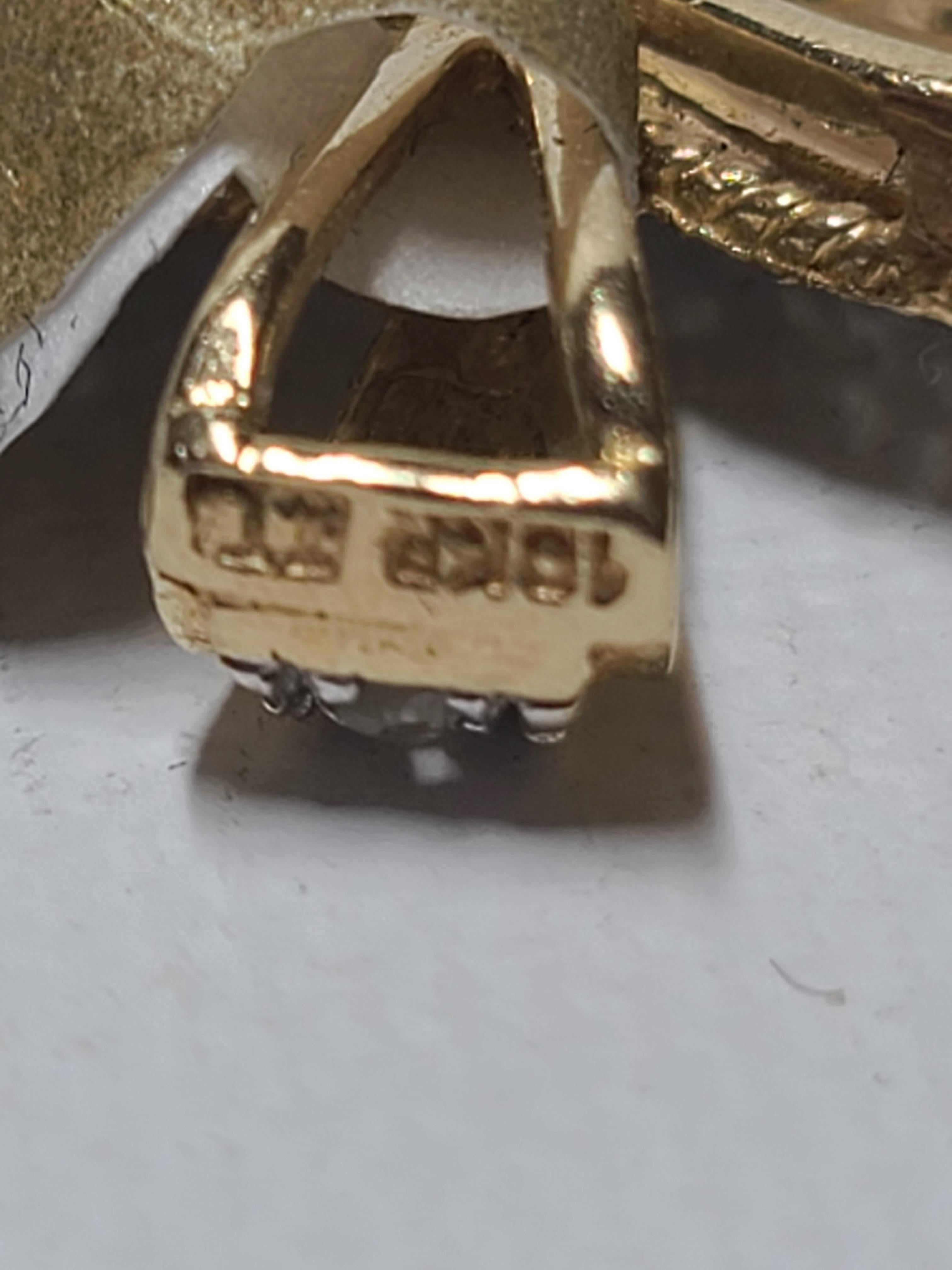 10 Karat Gelbgold Diamant-Herz-Anhänger (Zeitgenössisch)
