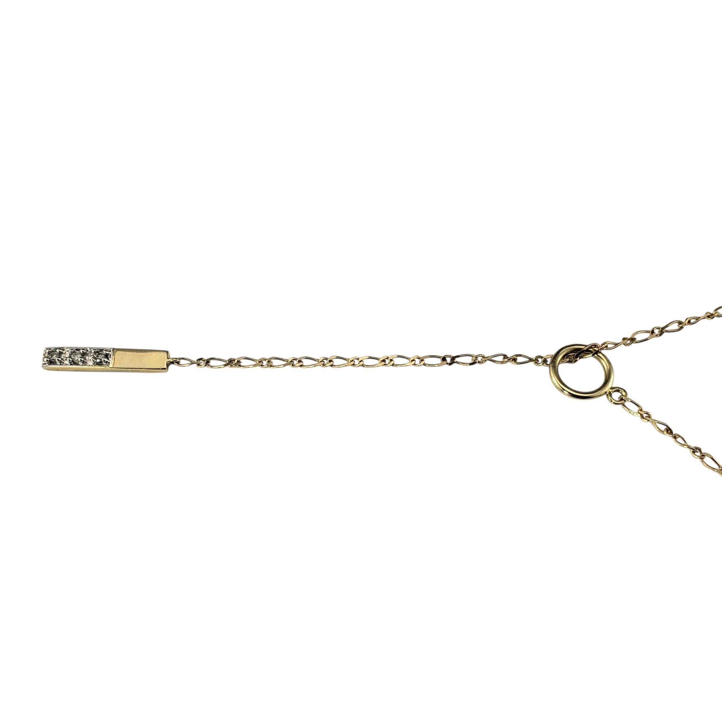 Taglio brillante Collana Lariat con diamanti in oro giallo 10K #23019 in vendita