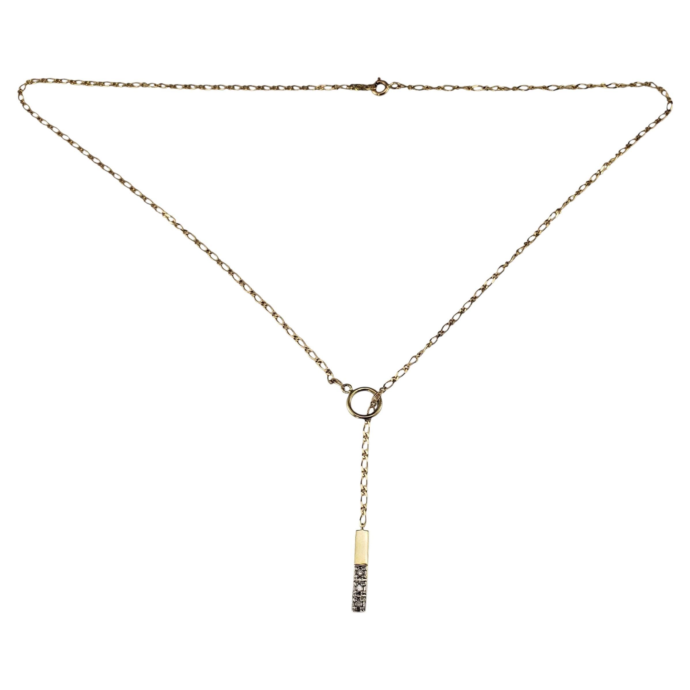 Collana Lariat con diamanti in oro giallo 10K #23019