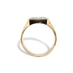 10K Yellow Gold Diamond Men's Ring Size 13.25