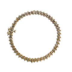 Vintage 10K Yellow Gold Diamond Tennis Bracelet 1.00tdw, 7.5"