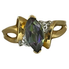 Solid Yellow Gold Ethereal alexandrite ring Size 6