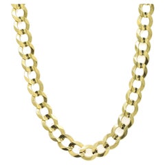 10K Yellow Gold Flat Cuban Link Chain