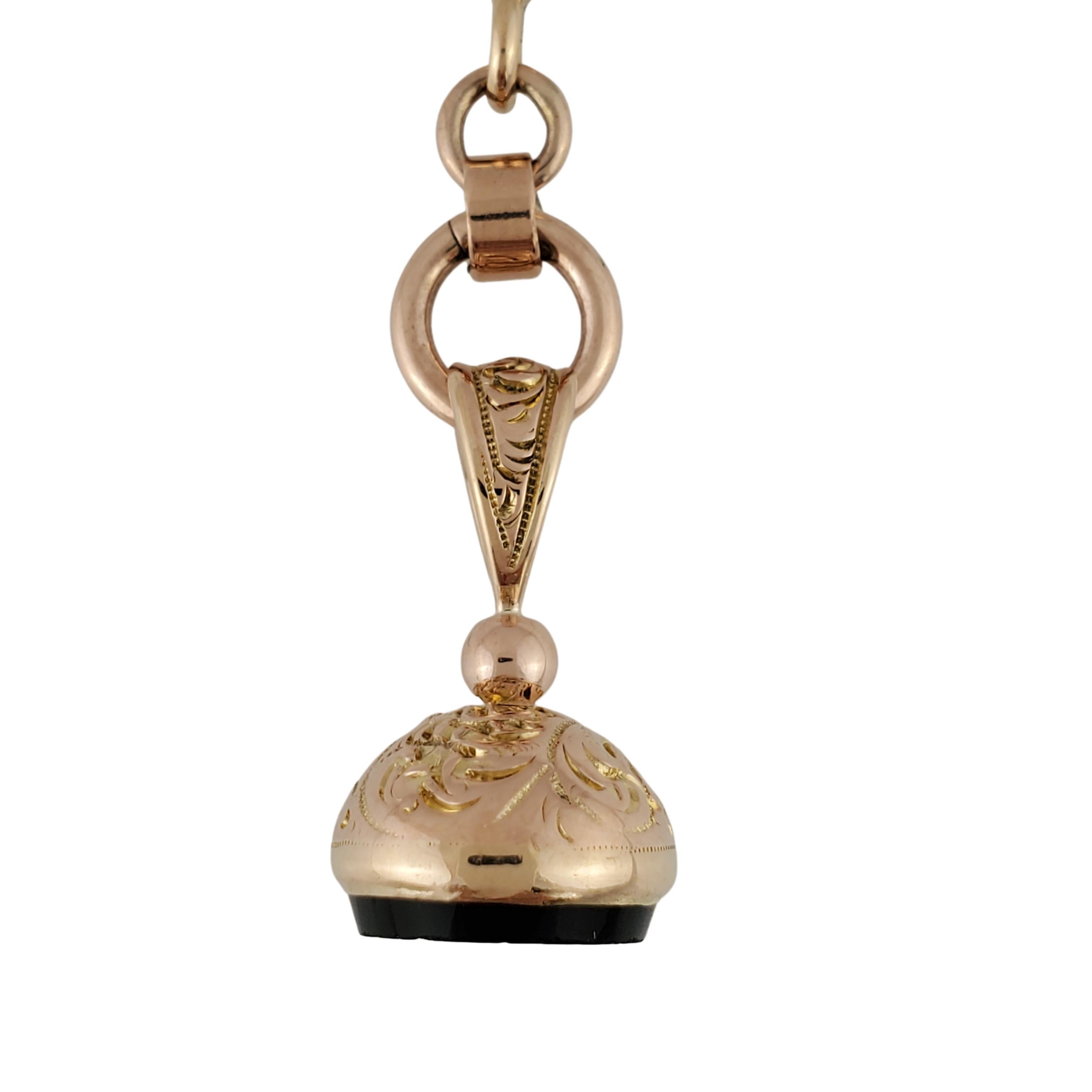 Women's or Men's 10K Yellow Gold Fob Charm For Sale