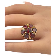 10k Yellow Gold Garnet Ring