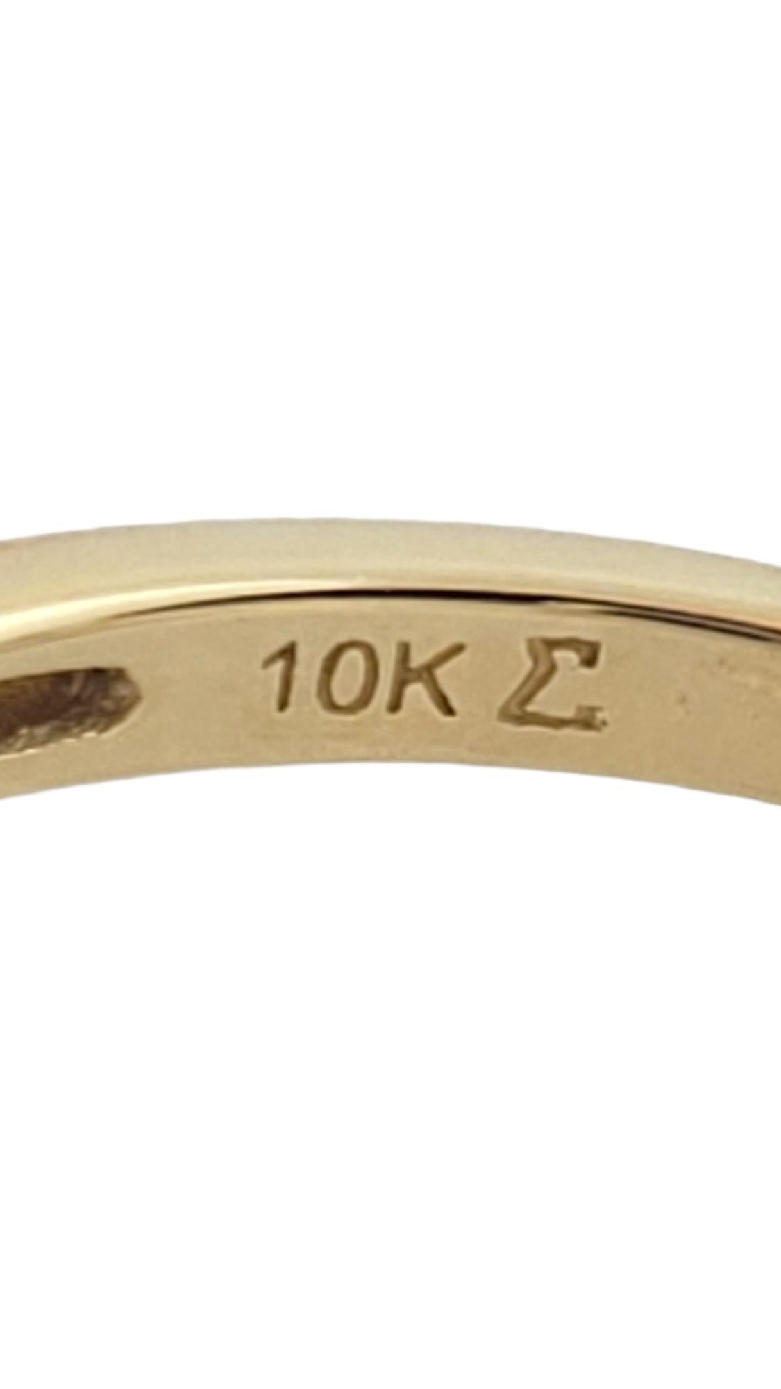 De las mujeres Anillo de oro amarillo de 10 quilates con rubí relleno de vidrio Tamaño 5,25 #18076 en venta
