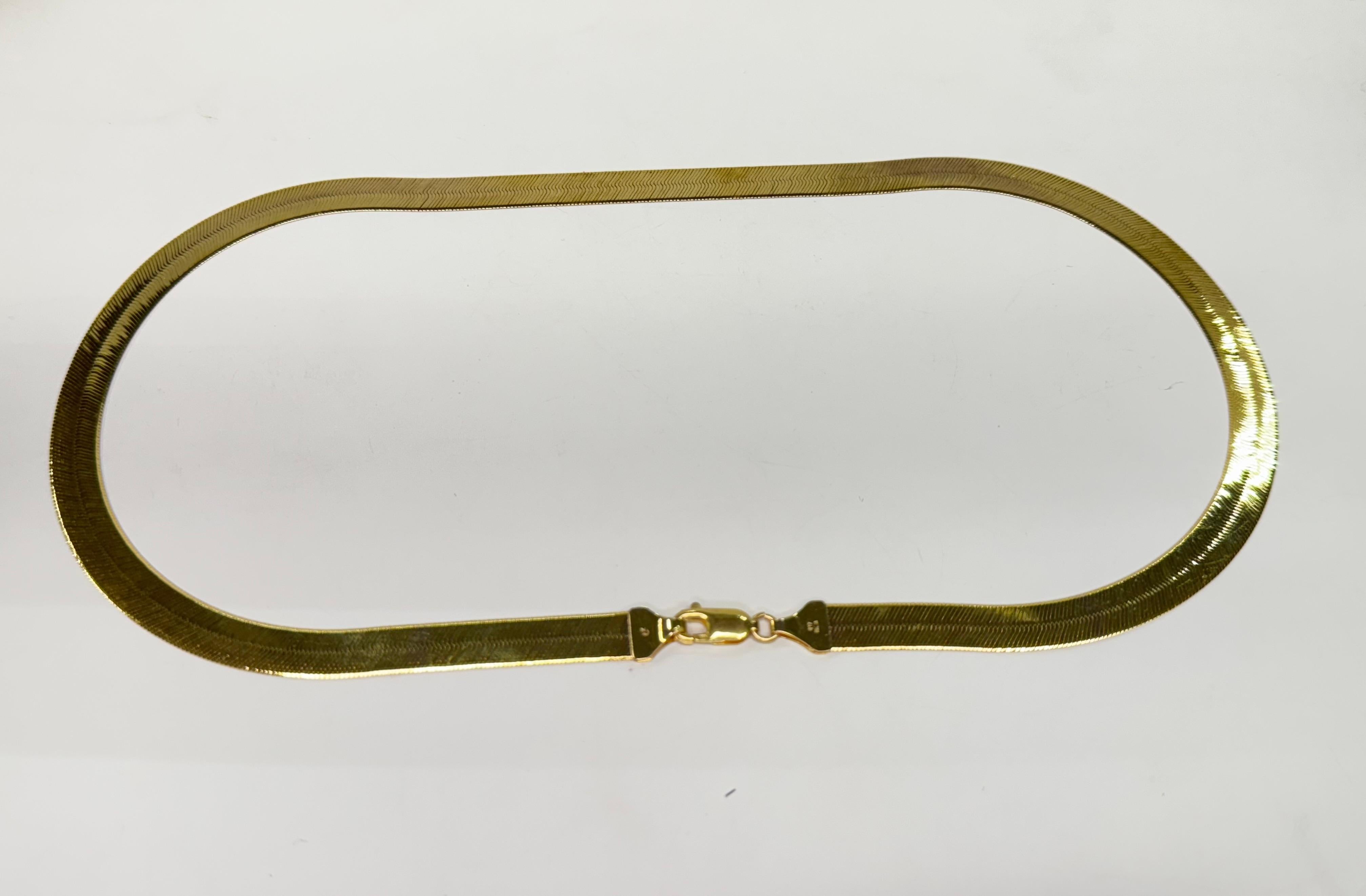 Femenino o masculino Cadena de espiga de oro amarillo de 10k en venta