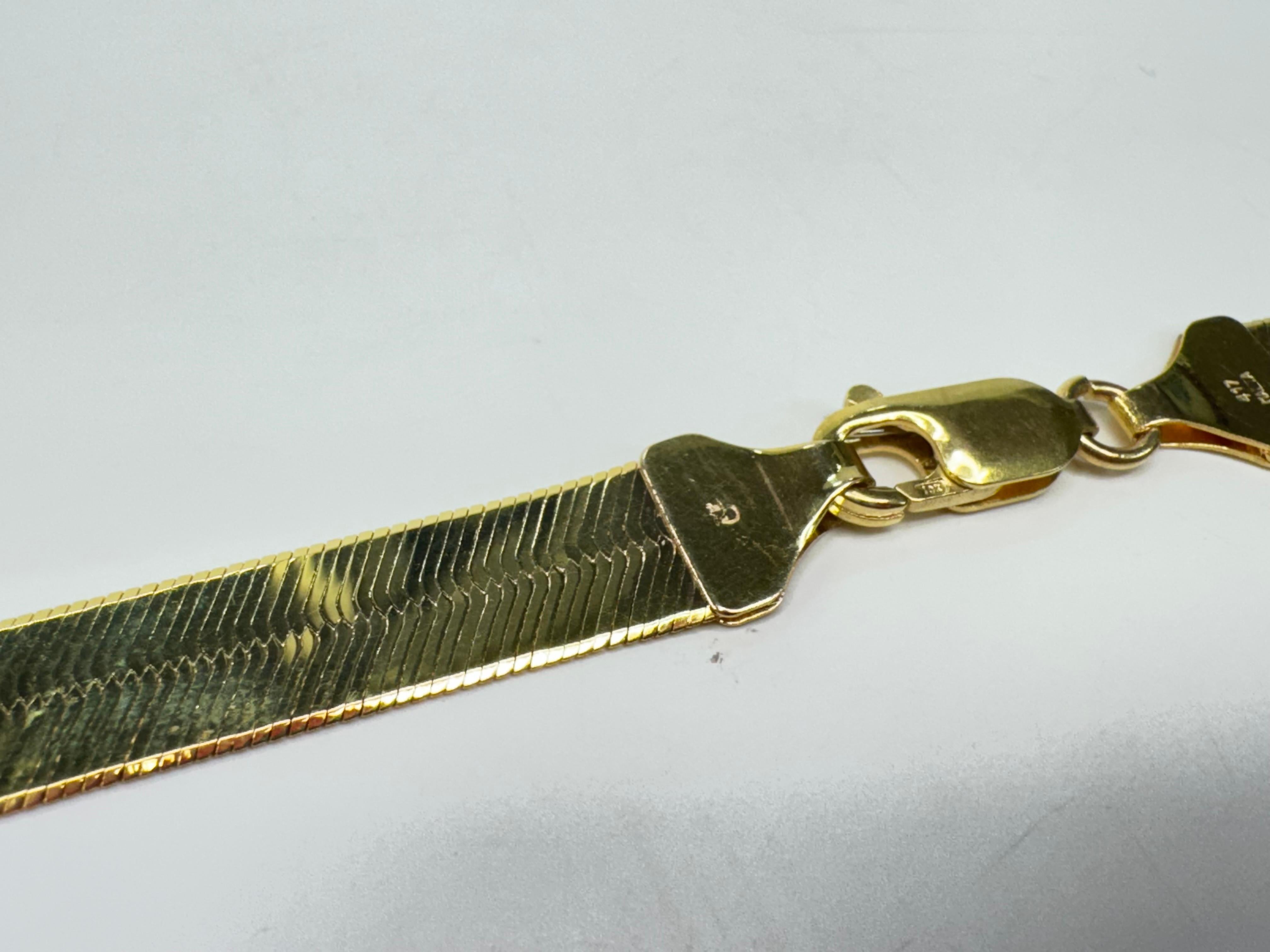 Cadena de espiga de oro amarillo de 10k en venta 1