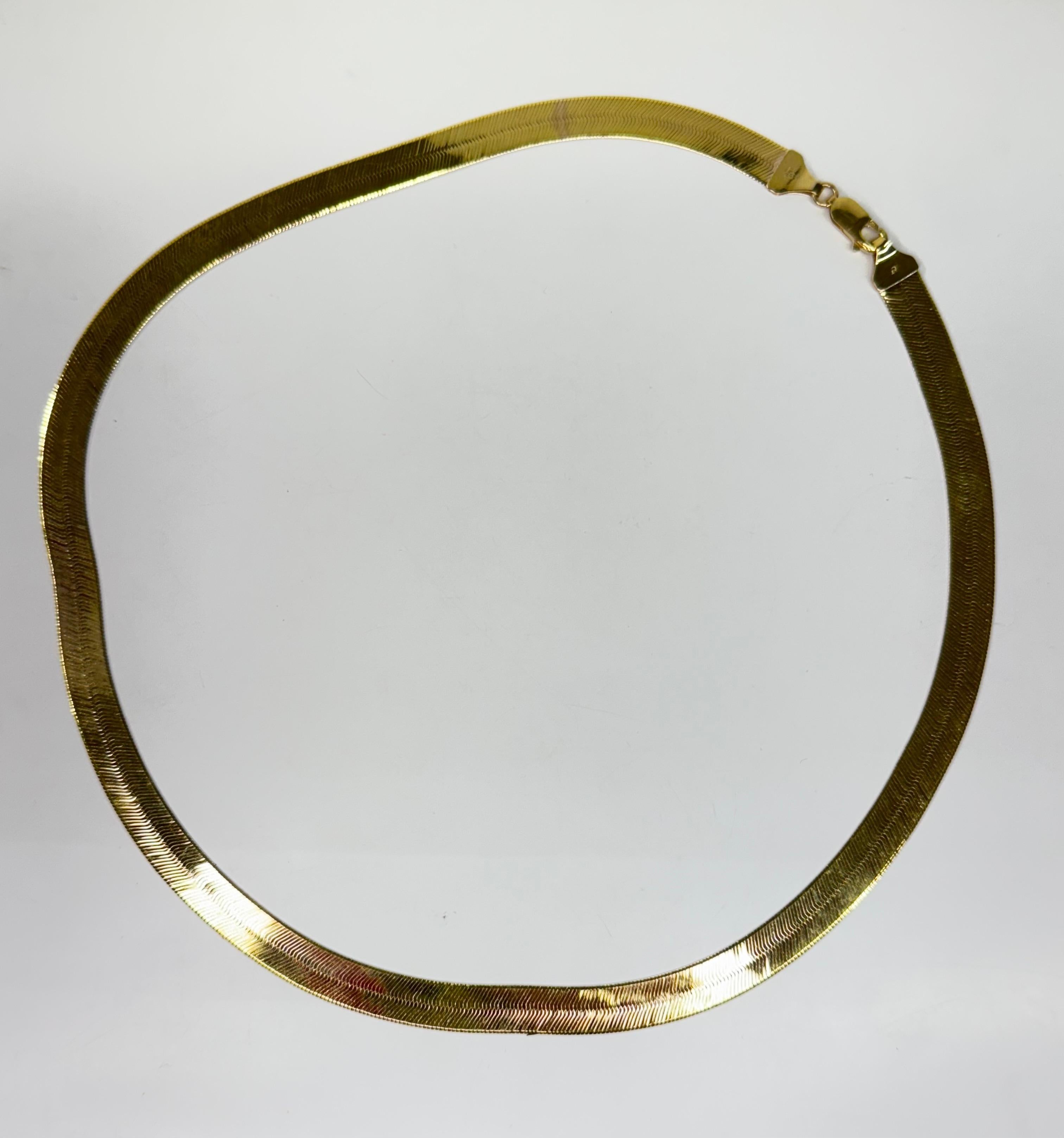 Cadena de espiga de oro amarillo de 10k en venta 3