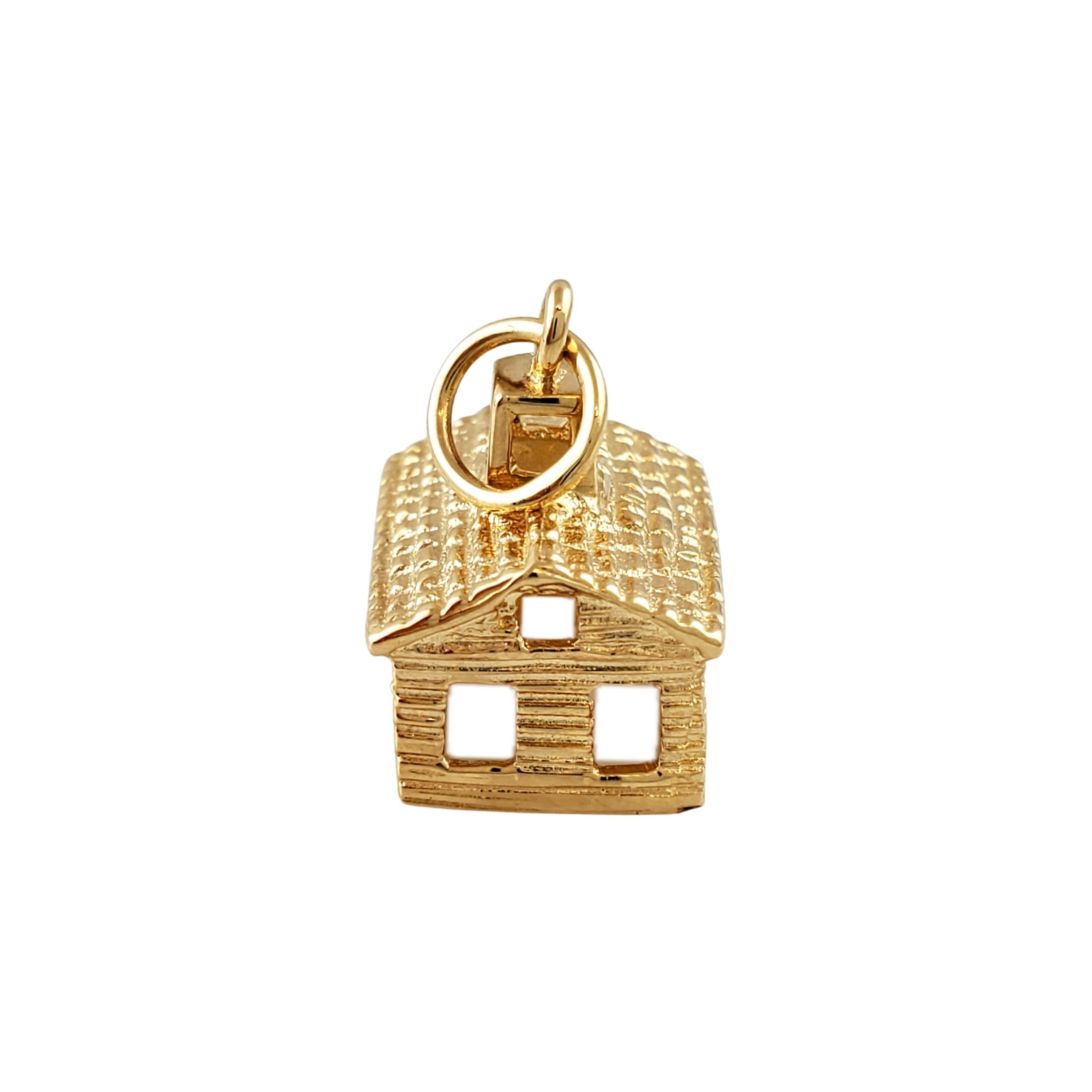 10K Yellow Gold House Charm In Good Condition In Washington Depot, CT